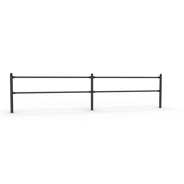 Safety railing / | border railings | Aluminium joint | hot-dip galvanizedand coated (RAL 7016)